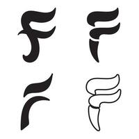 f letterpictogram vector