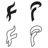 f letterpictogram vector