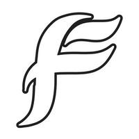 f letterpictogram vector