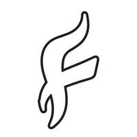 f letterpictogram vector