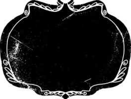 een zwart en wit beeld van een kader met een zwart grens vector