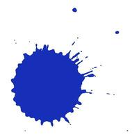 ultramarijn blauw inkt plons borstel laten vallen vector