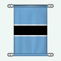 realistisch hangende vlag van botswana wimpel vector