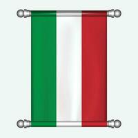 realistisch hangende vlag van Italië wimpel vector