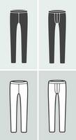 vrouwen en Mannen leggings icoon Aan een achtergrond. vector illustratie.