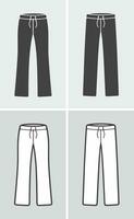 vrouwen en Mannen sport broek. kleren icoon Aan een achtergrond. vector illustratie.