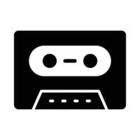 cassette speler vector glyph icoon voor persoonlijk en reclame gebruiken.