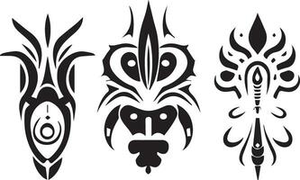 tribal tatoeëren ontwerp vector silhouet illustratie, tribal tatoeëren ontwerp