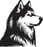 Siberisch schor hond vector silhouet 8