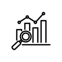 markt analyse vector icoon in lijn stijl