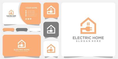 huis elektrische logo ontwerp template.home logo ontwerp. elektrisch embleem. vector