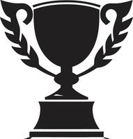 edele voogd van atletisch uitmuntendheid monochroom trofee embleem ontwerp elegant roos embleem modern zwart logo ontwerp met bloemen flair vector