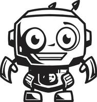 pixel paladin elegant mini robot symbool de robo boswachter een compact vector mascotte icoon