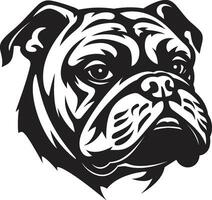 zegevierend bulldog zwart logo ontwerp meesterwerk bulldog majesteit iconisch embleem in zwart vector