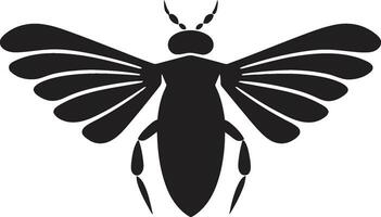 cicade majesteit zwart vector insect symbool van kalmte charmant insect silhouet zwart cicade ontwerpen delicaat esthetisch
