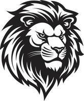 koning van de oerwoud een leeuw embleem uitmuntendheid heerser van de trots de zwart leeuw icoon vector