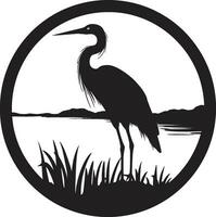 modern reiger vector illustratie reiger logo met een elegant tintje