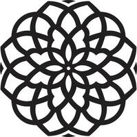 Arabisch magie in detail bloemen tegels vector vector arabesk charme zwart logo met bloemen
