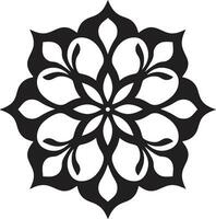 Arabisch schatten in monochroom bloemen tegels ontwerp zwart bloemen harmonie Arabisch logo meesterschap vector