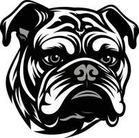 monochromatisch uitmuntendheid bulldog vector icoon onverschrokken verdediger zwart logo met bulldog icoon