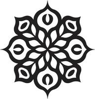 arabesk charme zwart logo ontwerp met bloemen elegant patronen Arabisch bloemen tegels in zwart vector