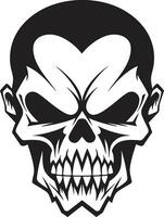 tovenarij blik spookachtig vector logo afgrond fluistert donker schedel glyph