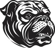 vector kunstenaarstalent opnieuw gedefinieerd bulldog embleem bulldog vasthoudendheid onthuld zwart logo met bulldog