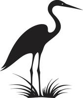 reiger symbool voor uw merk bevallig zwart reiger in vector