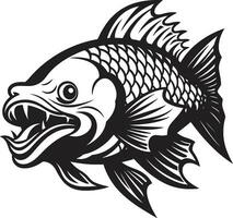 onderwater- X straal vector vis skelet icoon de kunst van ichtyologie bot vis logo