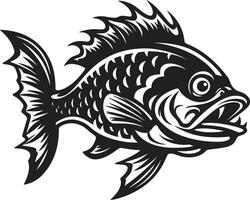 anatomisch aquatisch vis bot logo symbool skelet- schoonheid onder vector vis icoon