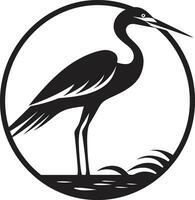 reiger symbool voor modern branding vector reiger majesteit