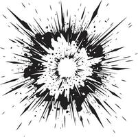 vector kunstenaarstalent opnieuw gedefinieerd grappig explosie embleem spannend gevolg onthuld zwart logo met explosie
