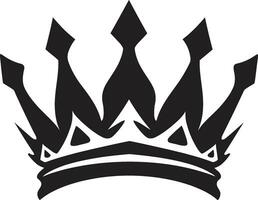 bekroning prestatie zwart kroon embleem zwart schoonheid kroon logo meesterschap vector