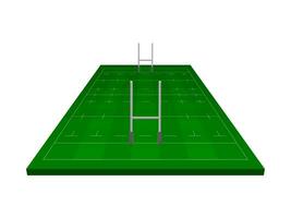 rugby veld- met rugby poort, isometrische vector. vector