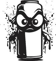 zwart mascotte meesterschap woedend logo ontwerp intens graffiti icoon vector mascotte embleem