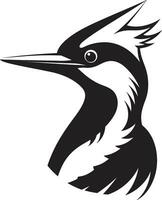 specht vogel logo ontwerp zwart houthakker zwart specht vogel logo ontwerp bosbouw vector