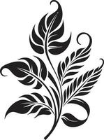 zwart en stoutmoedig botanisch bloemen vector embleem iconisch paradijs zwart logo met exotisch bloemen