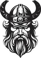 krijgers erfenis een zwart vector viking logo odins afstammeling een viking mascotte van legends