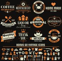 Restaurant Retro Vector Logo voor banner