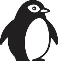 majestueus melodie zwart pinguïn pictogrammen sereen embleem charmant harmonie zwart pinguïn ontwerpen natuurlijk serenade vector
