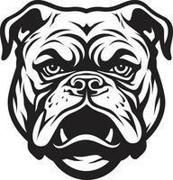 vector kunstenaarstalent onthuld bulldog embleem krachtig poten zwart bulldog icoon in vector