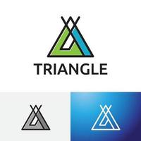 driehoek abstracte tent natuur avontuur camping logo vector