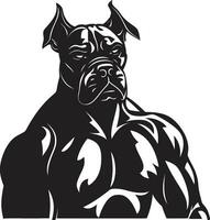 vector kunstenaarstalent opnieuw gedefinieerd sporting bokser hond embleem sportief geest onthuld zwart logo met bokser mascotte