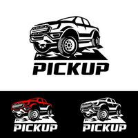 pick-up truck logo vector