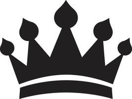 zwart en vorstelijk kroon vector symbool Koninklijk meesterschap kroon logo in monochroom