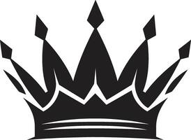 monarchen elegantie zwart logo met kroon vorstelijk uitmuntendheid vector icoon in zwart