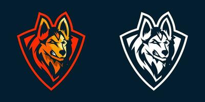 wolf logo vector