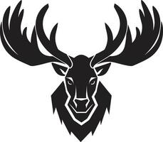 gestileerde zwart eland icoon eland in sereen vector silhouet