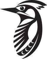 zwart specht vogel logo een logo dat zullen maken uw bedrijf geslaagd zwart specht logo een logo dat u zullen liefde voor jaren naar komen vector