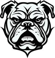 zwart schoonheid bulldog logo meesterschap voortreffelijk hond kunst bulldog in zwart vector